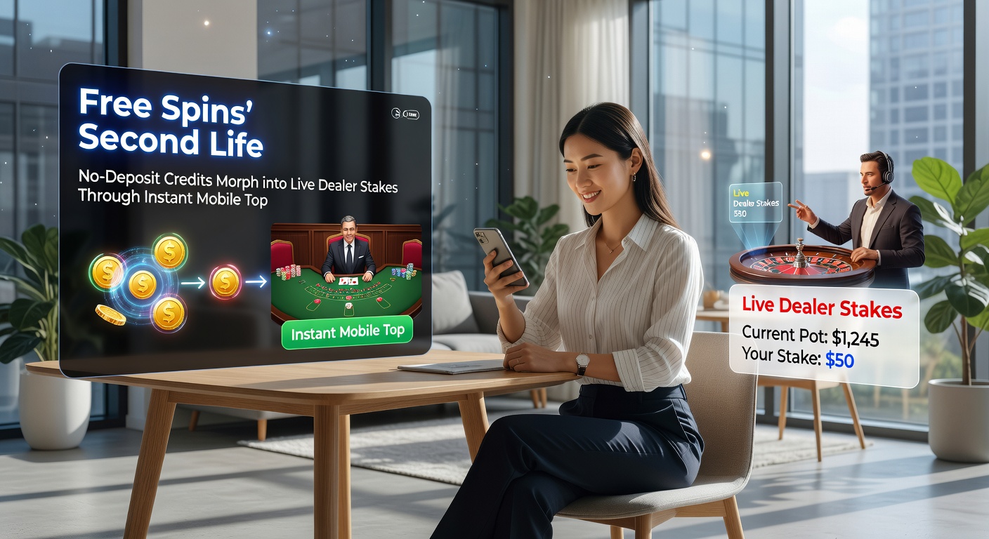 Illustration of free spins on slots evolving into live dealer roulette bets after a swift mobile payment