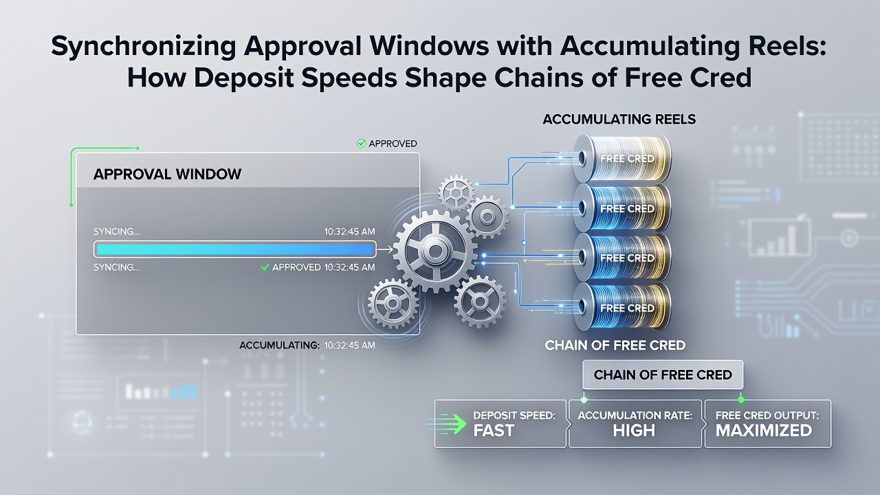 Illustration of credit flow from slot reels to live dealer tables with timing indicators