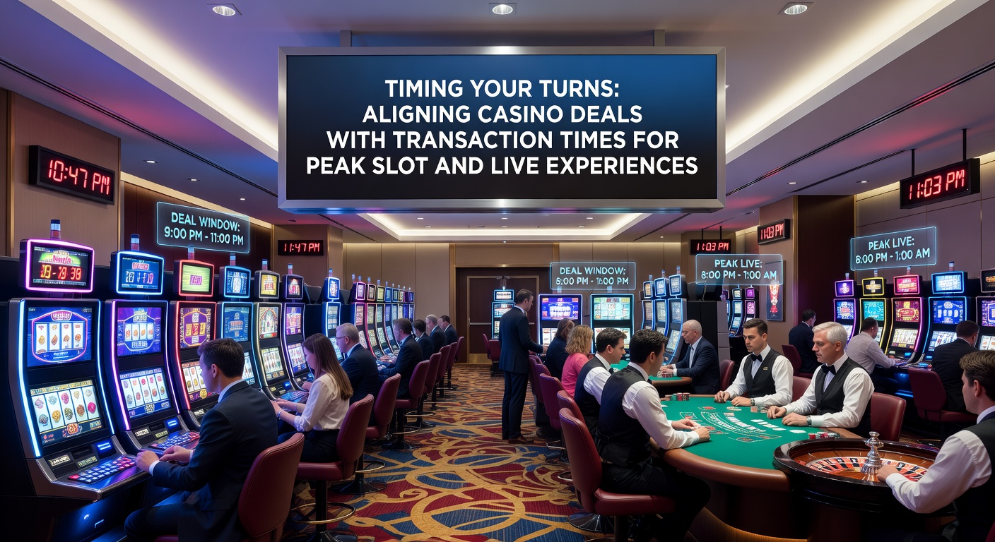 Live dealer table with slot machine in background, illustrating synced transaction timing for peak gaming